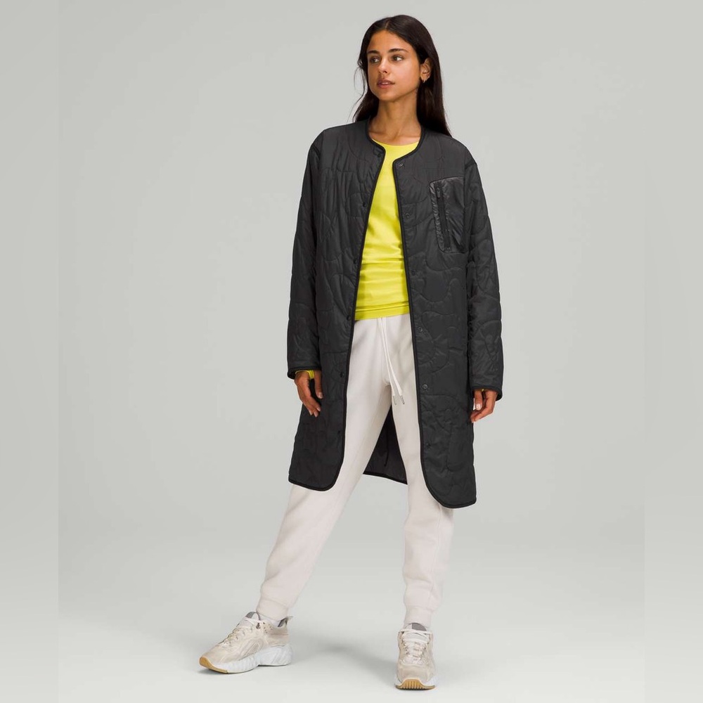 Lululemon Insulated Quilted Long Bomber Jacket